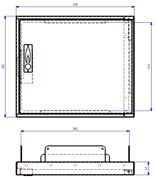 PORTE ALUMINIUM DE REPARATION DE COFFRET HORIZONTAL DE RENOVATION 8500349