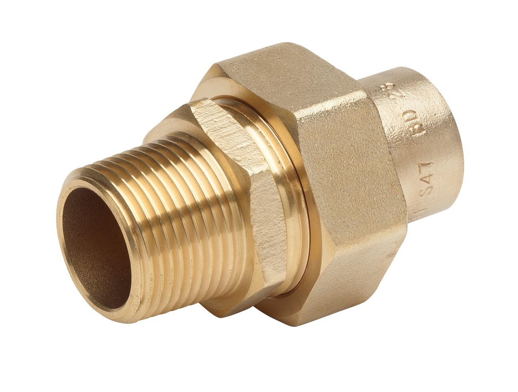 RACCORD 3 PIECES DN20 MÂLE G 3/4" CONIQUE 6,25% - CU22 4282082 NF540 RAC301