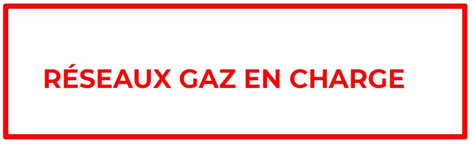 ETIQUETTE "RESEAUX GAZ EN CHARGE" 200X100 RECTO "ENTREPRISE PRESTA