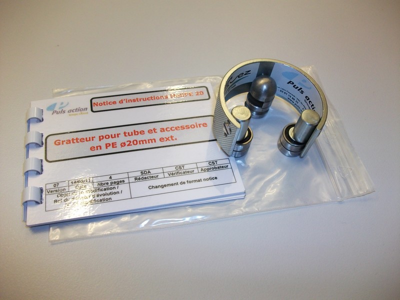 GRATTEUR TUBE PE20 HELIPE 20 AGREE GRDF