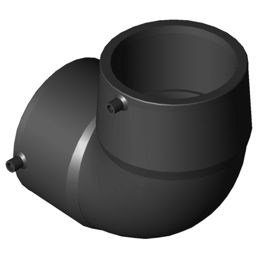 COUDE 90° MONOBLOC D125 F/F NF136 - 8022336 CF125090