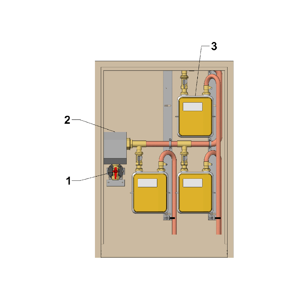 PTG MP EQUIPE POUR 3 COMPT.G4 ROB.SECU-4B/21MBAR ENTREE PE20-SORTIE CU22 8501101