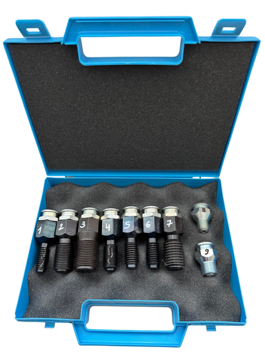 [SYNMALGRA] MALLETTE DE 9 INJECTEURS/GRAISSEURS POUR VANNE ENTERREE